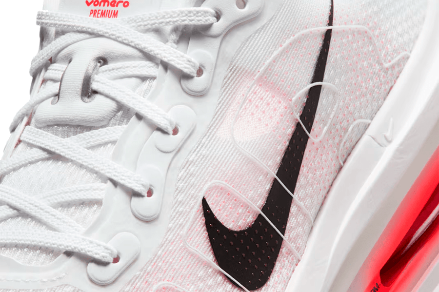 Nike Vomero Premium White Bright Crimson Branco - Imagem 7